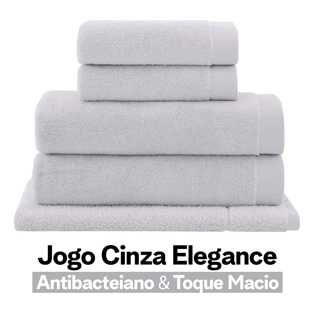 Jogo de Toalhas Buddemeyer Dual Air Banhão 5 Peças | Cinza Elegance