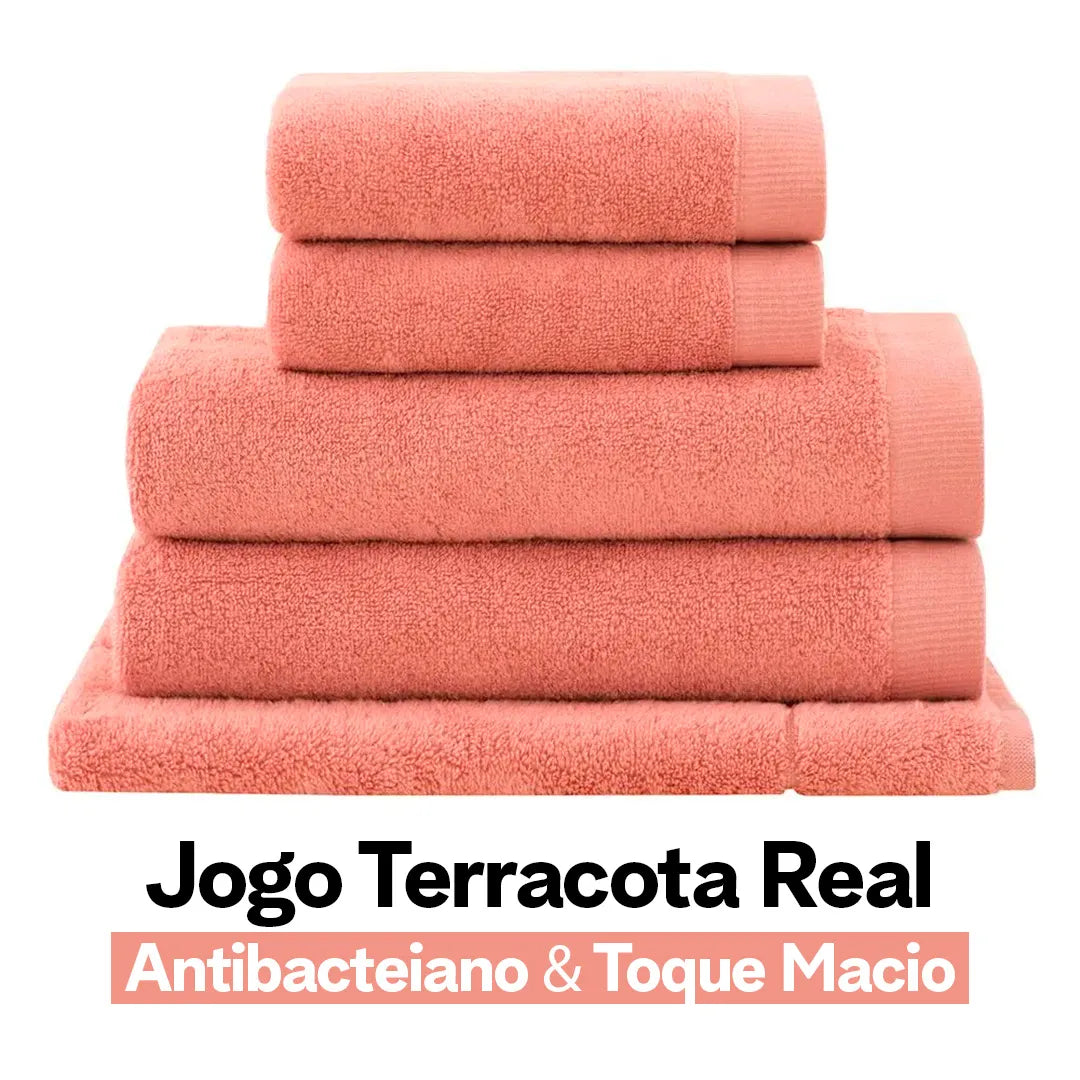 Jogo de Toalhas Buddemeyer Dual Air Banhão 5 Peças | Terracota Real