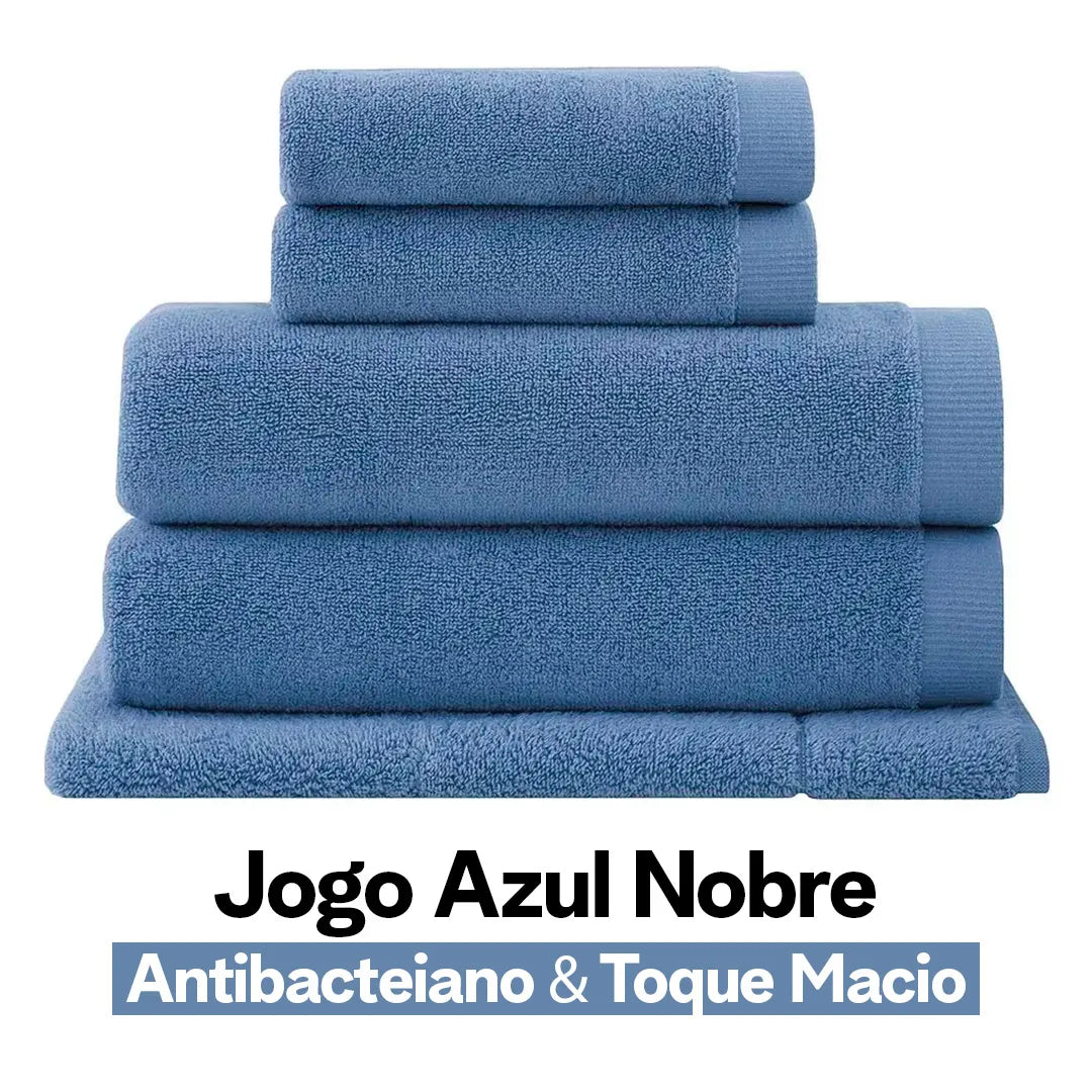 Jogo de Toalhas Buddemeyer Dual Air Banhão 5 Peças | Azul Nobre