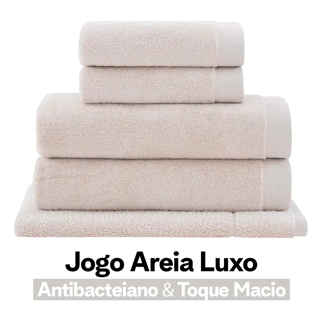 Jogo de Toalhas Buddemeyer Dual Air Banhão 5 Peças | Areia Luxo