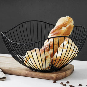 Cesta de frutas vazada de ferro